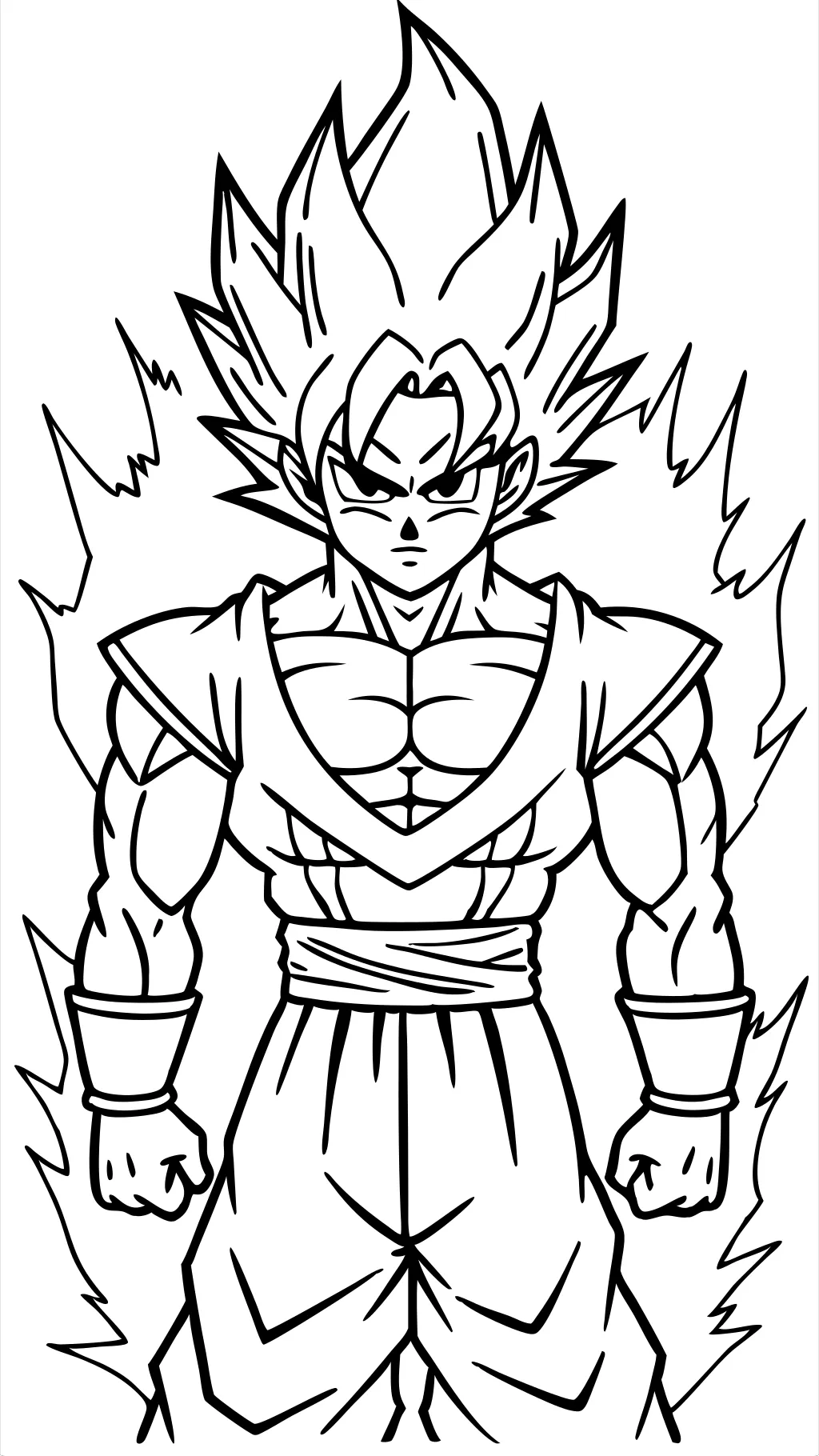 Página para colorear de Dragon Ball Z